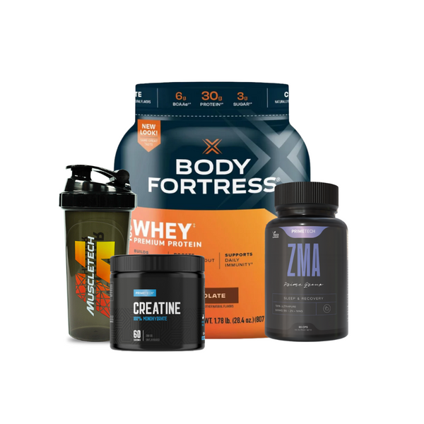 PROTEINA 100% ISOLATE PROTEIN BODY FORTRESS (680 GR) + CREATINA 100% MONOHIDRATO 300 GR "PRIMETECH" + ZMA 90 CAPS + SHAKER DE REGALO