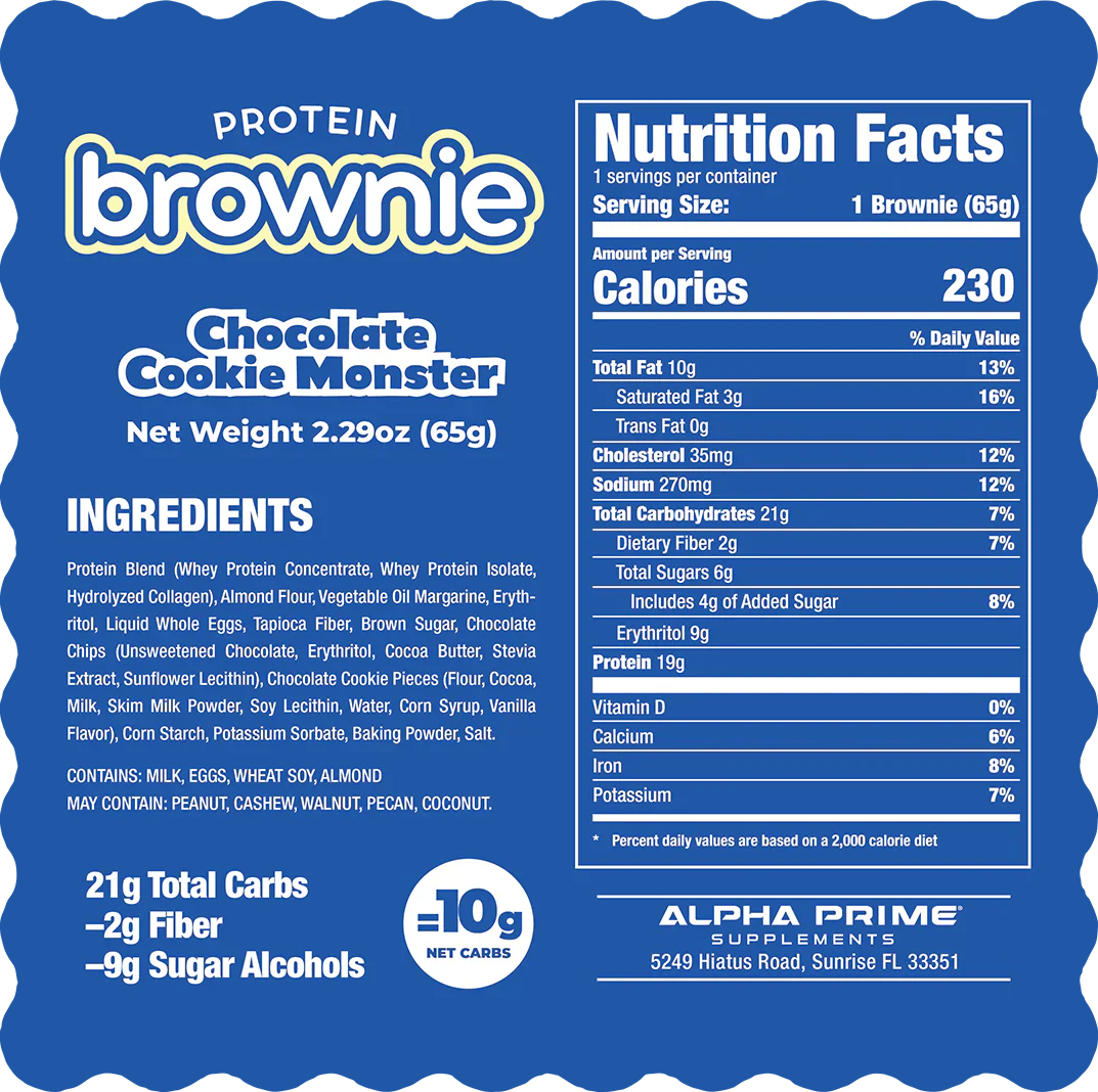 PROTEIN BROWNIE 65 GR - PRIME BITES