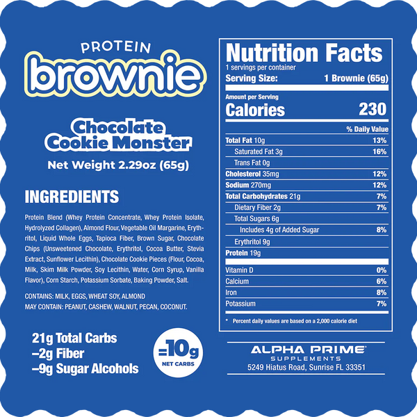 PROTEIN BROWNIE 65 GR - PRIME BITES