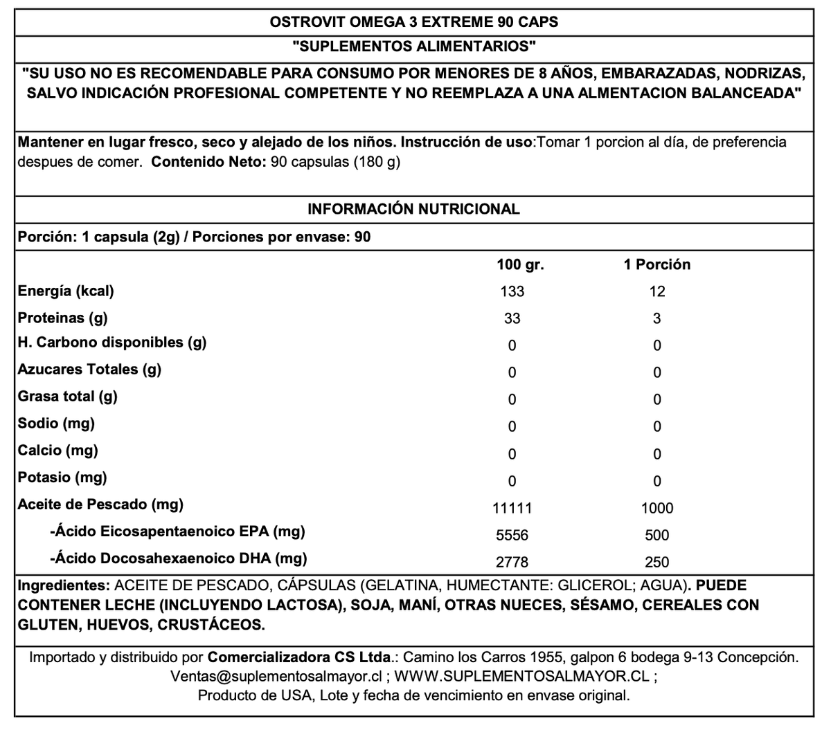 OMEGA 3 EXTREME "OSTROVIT" 90 CAPS