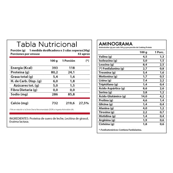 PROTEIN COOKING 1,28 KG "REVITTA"