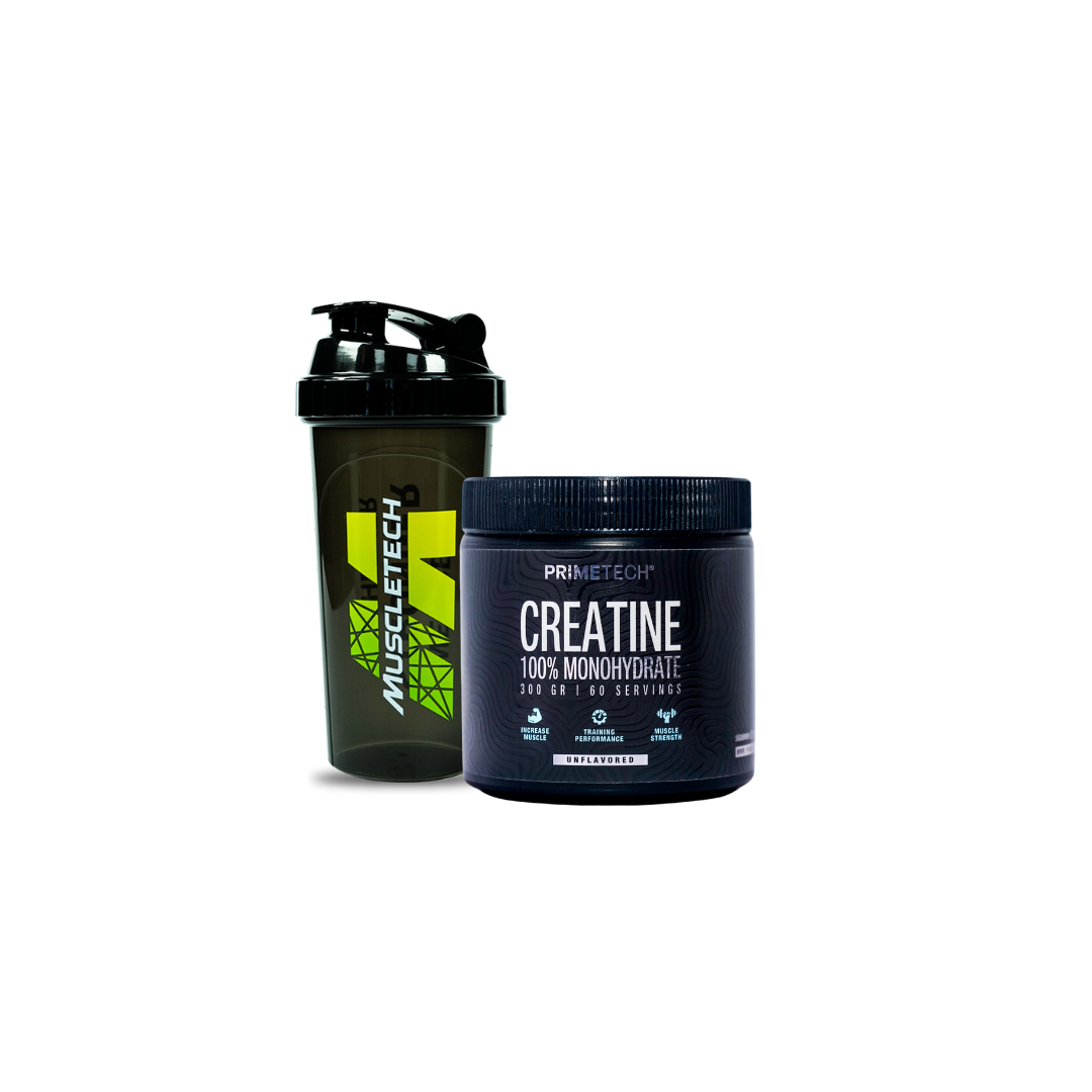CREATINA MONOHIDRATO "PRIMETECH" 300 GRS + SHAKER DE REGALO