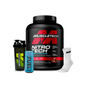 NITRO TECH 4 LB "MUSLETECH" + PRE ENTRENO FUEL 330 ML + CALCETINES RAW + SHAKER DE REGALO