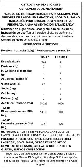 OMEGA 3 90 CAPS "OSTROVIT"