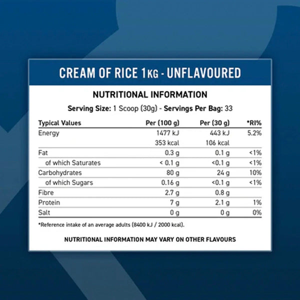 CREAM OF RICE APPLIED NUTRITION 1KG