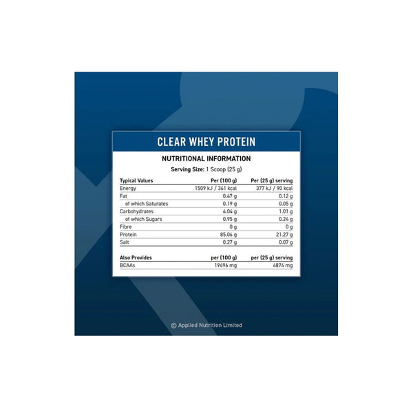 CLEAR WHEY PROTEIN 875 GR "APPLIED NUTRITION"