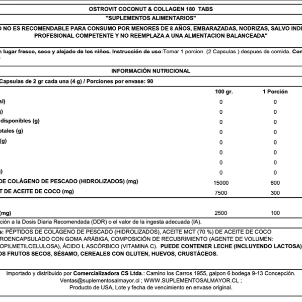 COLAGENO Y MCT OIL DE COCO "OSTROVIT"