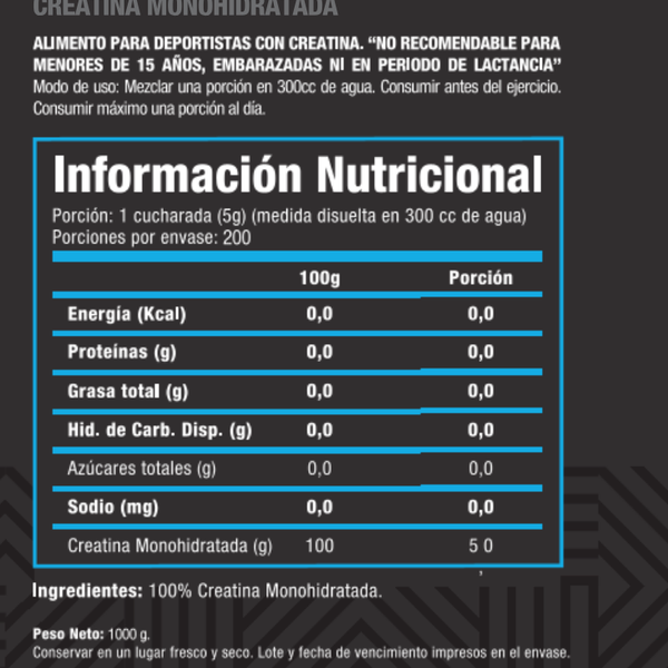 CREATINA MONOHIDRATADA 1 KG - PRIMETECH